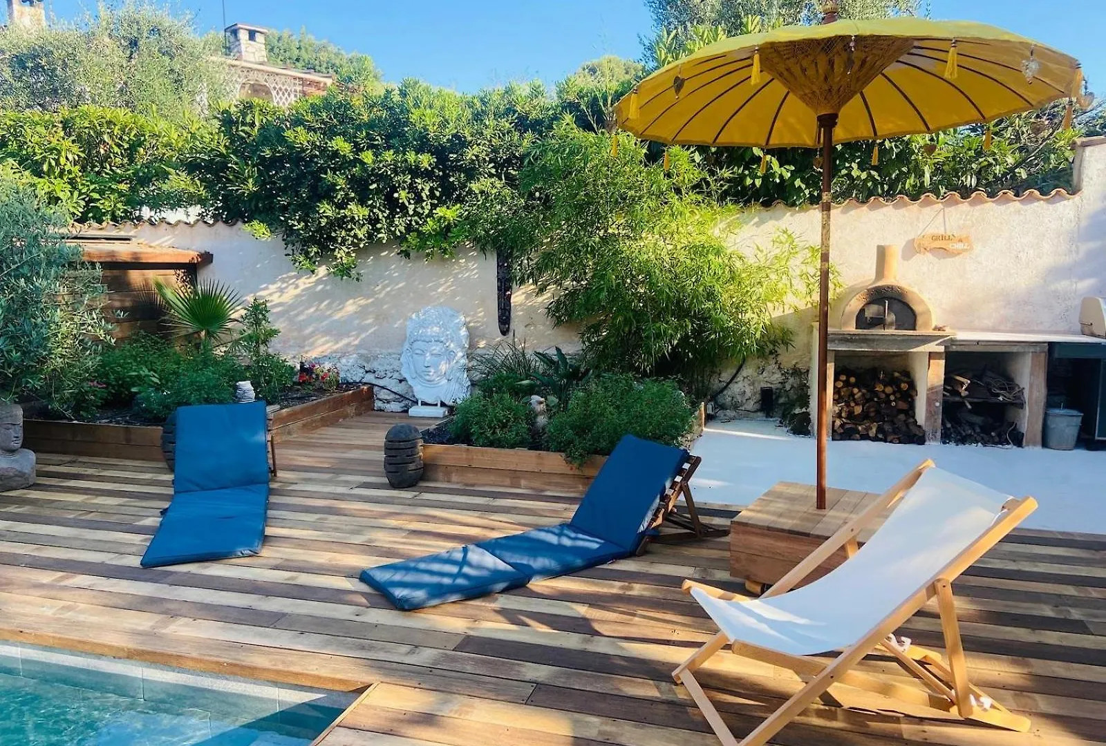 Villa Exotica Et Belle Cabane En Bois Ideal Famille Roquefort-les-Pins